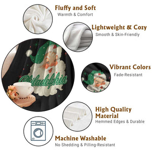 Christmas Philadelphia Football Throw Blanket Vintage Santa Philly Lovers TS10 Print Your Wear