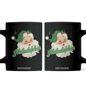 Christmas Philly Lover Coffee Mug Vintage Santa EF Football Fan TS10 Black Print Your Wear
