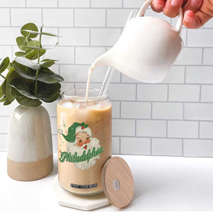 Christmas Philadelphia Football Glass Can Vintage Santa Philly Lovers TS10 Print Your Wear