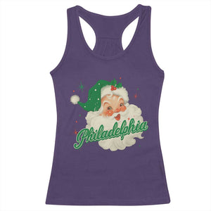 Christmas Philadelphia Football Racerback Tank Top Vintage Santa Philly Lovers TS10 Purple Print Your Wear