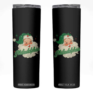 Christmas Philadelphia Football Skinny Tumbler Vintage Santa Philly Lovers TS10 Black Print Your Wear