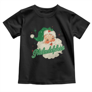 Christmas Philadelphia Football Toddler T Shirt Vintage Santa Philly Lovers TS10 Black Print Your Wear