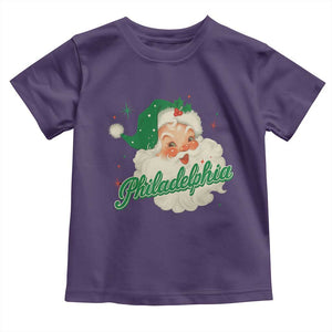Christmas Philadelphia Football Toddler T Shirt Vintage Santa Philly Lovers TS10 Purple Print Your Wear