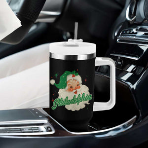 Christmas Philly Lover Tumbler With Handle Vintage Santa EF Football Fan TS10 Print Your Wear
