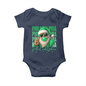 Christmas Philly Lover Baby Onesie Santa Retro EF Football Fan TS10 Navy Print Your Wear
