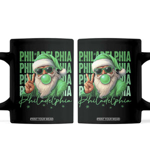 Philadelphia Football Christmas Coffee Mug Santa Retro Philly Fan TS10 Black Print Your Wear