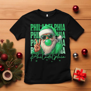 Philadelphia Football Christmas T Shirt Santa Retro Philly Fan TS10 Black Print Your Wear