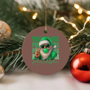 Christmas Philly Lover Ceramic Ornament Santa Retro EF Football Fan TS10 1pc Mocha Print Your Wear