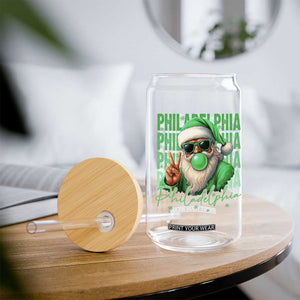 Christmas Philly Lover Glass Can Santa Retro EF Football Fan TS10 Print Your Wear