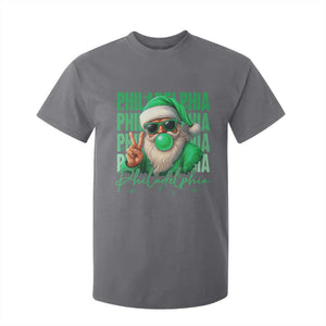 Philadelphia Football Christmas T Shirt For Kid Santa Retro Philly Fan TS10 Charcoal Print Your Wear