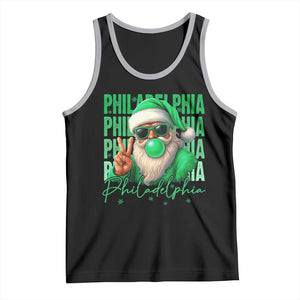 Philadelphia Football Christmas Tank Top Santa Retro Philly Fan TS10 Black Athletic Heather Print Your Wear