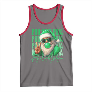 Philadelphia Football Christmas Tank Top Santa Retro Philly Fan TS10 Deep Heather Red Print Your Wear