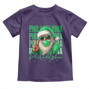 Philadelphia Football Christmas Toddler T Shirt Santa Retro Philly Fan TS10 Purple Print Your Wear
