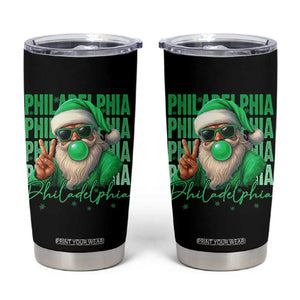 Philadelphia Football Christmas Tumbler Cup Santa Retro Philly Fan TS10 Black Print Your Wear