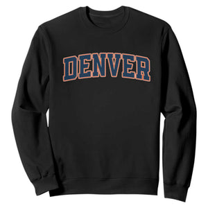 Broncos Fan Sweatshirt Vintage Sports Style 80s 90s Game Day TS10 Black Print Your Wear