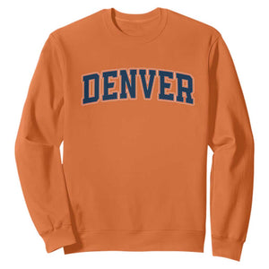 Broncos Fan Sweatshirt Vintage Sports Style 80s 90s Game Day TS10 Orange Print Your Wear