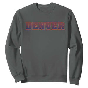 Broncos Fan Sweatshirt Vintage Sports Style 80s 90s Gifts TS10 Dark Heather Print Your Wear