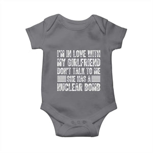 I'm In Love With My Girlfriend Baby Onesie Don't Talk to Me TS10 Charcoal Print Your Wear