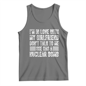 I'm In Love With My Girlfriend Tank Top Don't Talk to Me TS10 Black Heather Print Your Wear