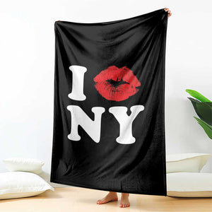 I Love NY Throw Blanket Sexy Lips Red Lipstick Kiss New York Lover Travel Gift TS10 Print Your Wear