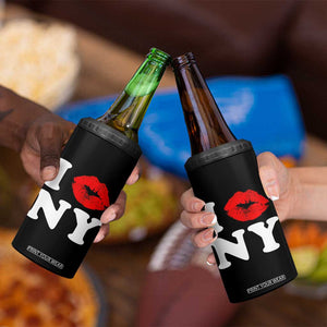 I Love NY 4 in 1 Can Cooler Tumbler Sexy Lips Red Lipstick Kiss New York Lover Travel Gift TS10 Print Your Wear