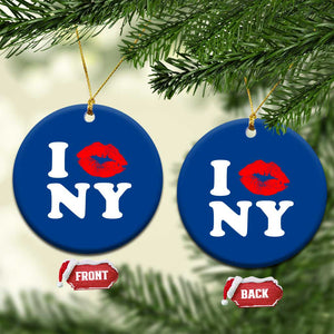 I Love NY Ceramic Ornament Sexy Lips Red Lipstick Kiss New York Lover Travel Gift TS10 1pc Blue Print Your Wear