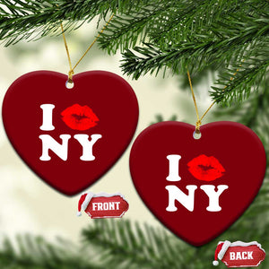 I Love NY Ceramic Ornament Sexy Lips Red Lipstick Kiss New York Lover Travel Gift TS10 Print Your Wear