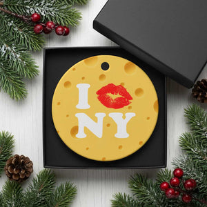 I Love NY Ceramic Ornament Sexy Lips Red Lipstick Kiss New York Lover Travel Gift TS10 1pc Yellow Cheese Print Your Wear