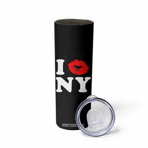 I Love NY Skinny Tumbler Sexy Lips Red Lipstick Kiss New York Lover Travel Gift TS10 Print Your Wear
