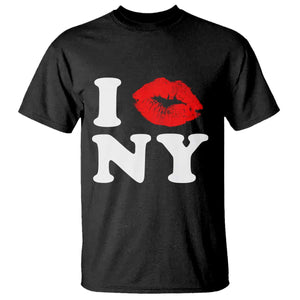 I Love NY T Shirt Sexy Lips Red Lipstick Kiss New York Lover Travel Gift TS10 Black Print Your Wear