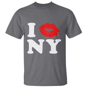 I Love NY T Shirt Sexy Lips Red Lipstick Kiss New York Lover Travel Gift TS10 Charcoal Print Your Wear