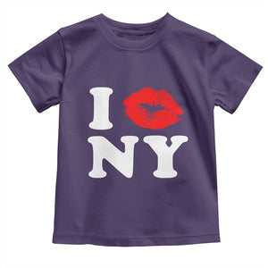 I Love NY Toddler T Shirt Sexy Lips Red Lipstick Kiss New York Lover Travel Gift TS10 Purple Print Your Wear