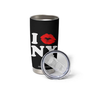 I Love NY Tumbler Cup Sexy Lips Red Lipstick Kiss New York Lover Travel Gift TS10 Print Your Wear