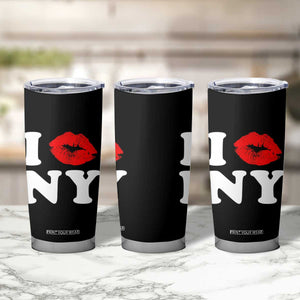 I Love NY Tumbler Cup Sexy Lips Red Lipstick Kiss New York Lover Travel Gift TS10 Print Your Wear