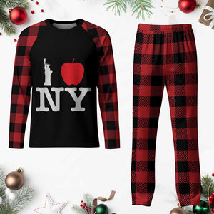 I Love NY Plaid Pajama Set New York Lover Travel Gift TS10 Buffalo Plaid Print Your Wear
