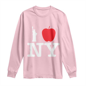 I Love NY Long Sleeve Shirt New York Lover Travel Gift TS10 Light Pink Print Your Wear