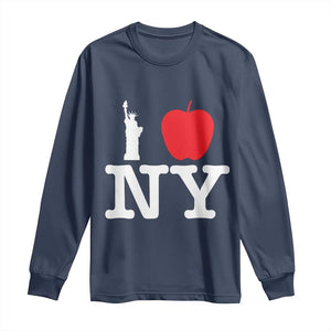 I Love NY Long Sleeve Shirt New York Lover Travel Gift TS10 Navy Print Your Wear
