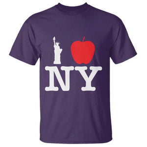 I Love NY T Shirt New York Lover Travel Gift TS10 Purple Print Your Wear