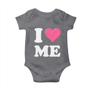 I Love Me Baby Onesie Funny Self Love Pink Heart Positive Vibes TS10 Charcoal Print Your Wear