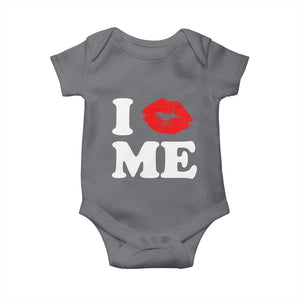 I Love ME Baby Onesie Sexy Lips Red Lipstick Kiss Self Love TS10 Charcoal Print Your Wear
