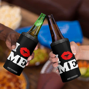 I Love ME 4 in 1 Can Cooler Tumbler Sexy Lips Red Lipstick Kiss Self Love TS10 Print Your Wear