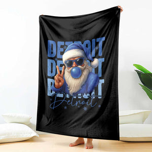 Detroit Football Christmas Throw Blanket Santa Retro Lions Fan TS10 Print Your Wear