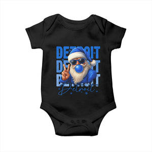 Detroit Football Christmas Baby Onesie Santa Retro Lions Fan TS10 Black Print Your Wear