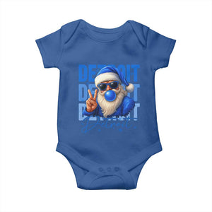 Detroit Football Christmas Baby Onesie Santa Retro Lions Fan TS10 Royal Blue Print Your Wear