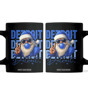 Detroit Football Christmas Coffee Mug Santa Retro Lions Fan TS10 Black Print Your Wear