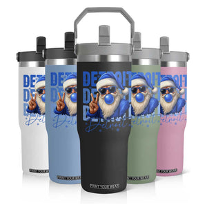 LF Football Christmas Flip Straw Tumbler Santa Retro Sports Fan Game Day TS10 Print Your Wear