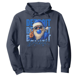 Detroit Football Christmas Hoodie Santa Retro Lions Fan TS10 Navy Print Your Wear
