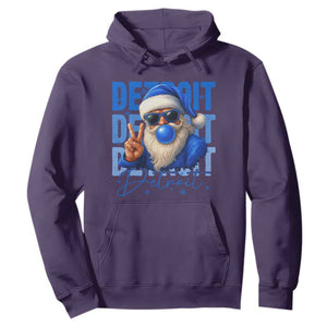 Detroit Football Christmas Hoodie Santa Retro Lions Fan TS10 Purple Print Your Wear