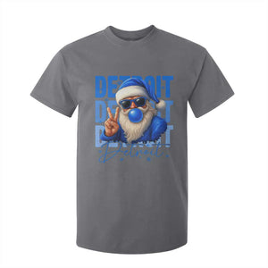 Detroit Football Christmas T Shirt For Kid Santa Retro Lions Fan TS10 Charcoal Print Your Wear