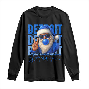 Detroit Football Christmas Long Sleeve Shirt Santa Retro Lions Fan TS10 Black Print Your Wear
